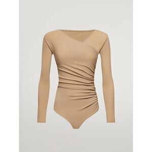 NWT Wolford Gathered Cache-Coeur Body Nude M